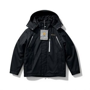 GEMYSE Waterproof Ski Jacket with Hood - Black, New with Tags